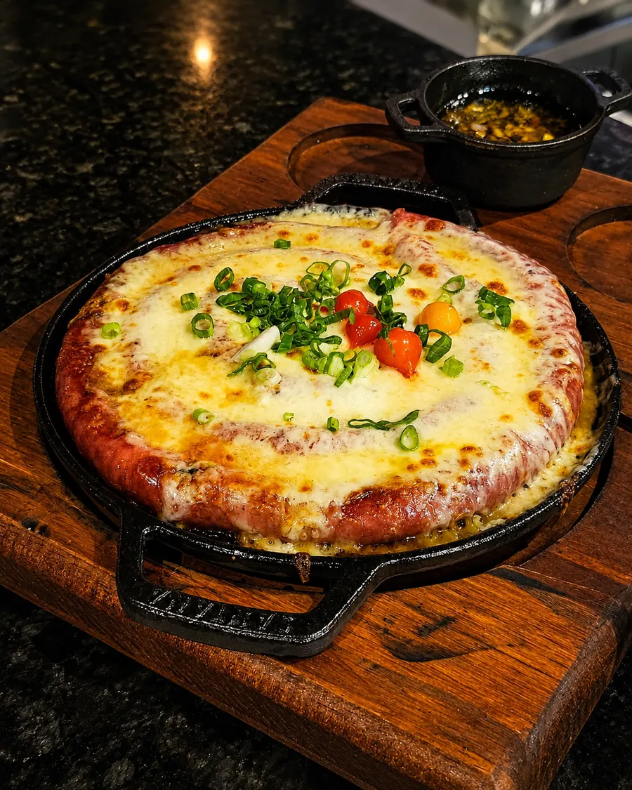 Linguiça pizza do Bigatto BBQ